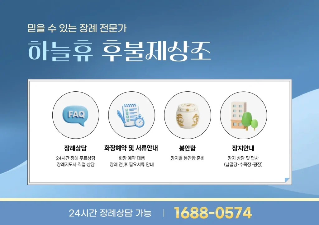하늘휴 장례식장 후불제상조 안내 이미지